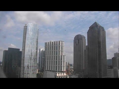 TIMELAPSE: Clouds clear up in Downtown Dallas!