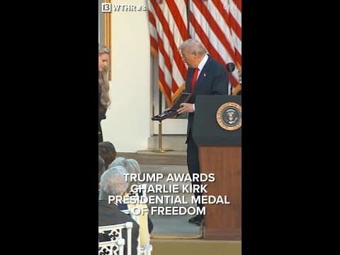 Trump awards Charlie Kirk with the Presidential Medal of Freedom