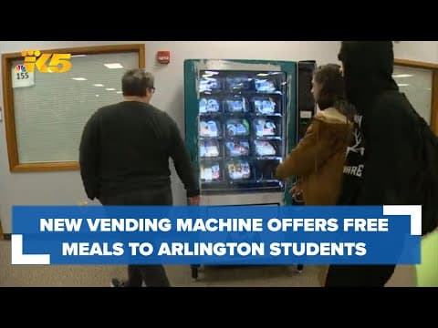 Vending machine at Arlington high school offers free meals to students all day