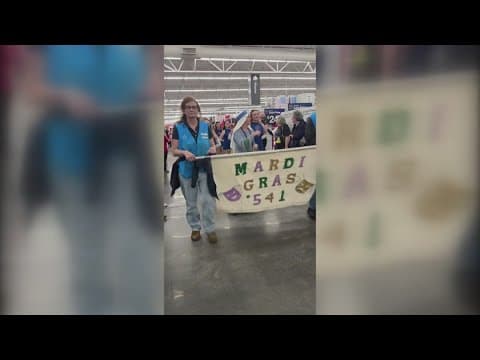 Krewe of Covington parades in Walmart