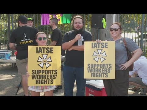 150 Louisiana actors and writers rally in New Orleans as strikes continue