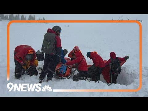 Colorado snowmobiler rescued after being buried in avalanche on Monday