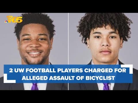 2 UW football players charged with assault after allegedly attacking bicyclist