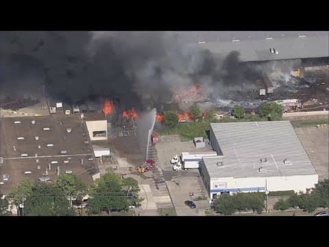 Fire burns at Spring Branch recycling plant; one person treated for smoke inhalation