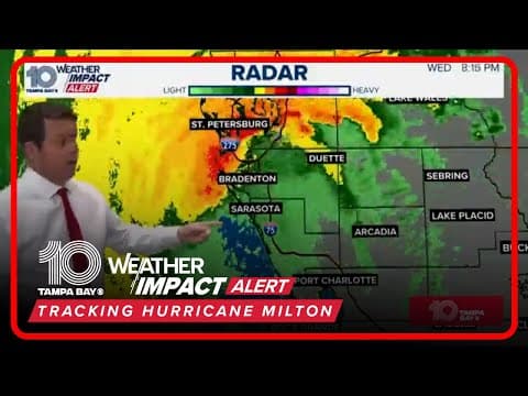 Hurricane Milton makes landfall in Siesta Key (8:30 p.m. Wednesday, Oct. 9)