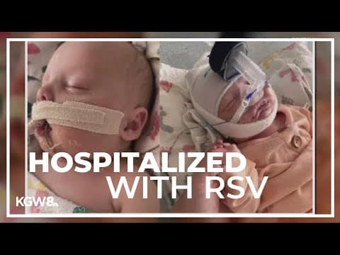 Twin infants hospitalized at Randall Children's Hospital with RSV