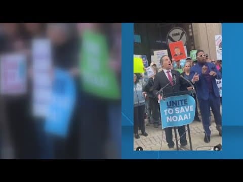 Maryland congressman rallies with fired NOAA employees