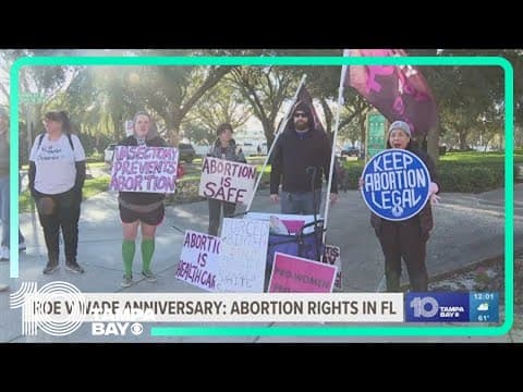 On Roe v Wade anniversary, pro-abortion advocates on both sides of Tampa Bay demonstrate