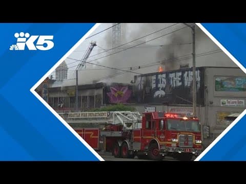 Vacant building fire in Seattle's Chinatown-International District still burning 18 hours later