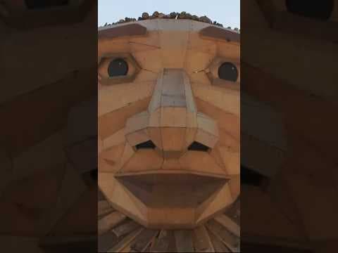 Giant troll #sculpture made from recycling comes to life in Portland