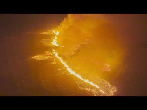 Iceland volcano erupts