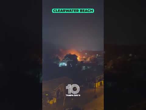 House fire in Clearwater Beach after #Helene landfall #10tampabay #tampabay #florida