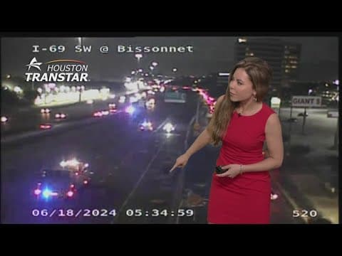 Lost load has all lanes of Southwest Freeway inbound at Bissonnet shut down