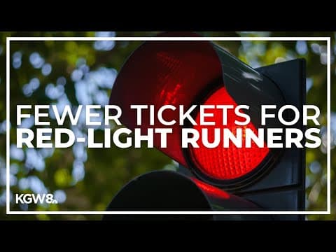Police citations for red light runners in Portland has steadily decreased