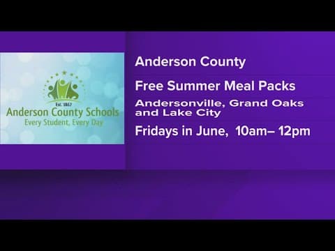 Anderson County Schools to provide free summer meal packs for kids in June