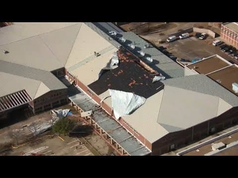 Severe weather hits Plano West High School