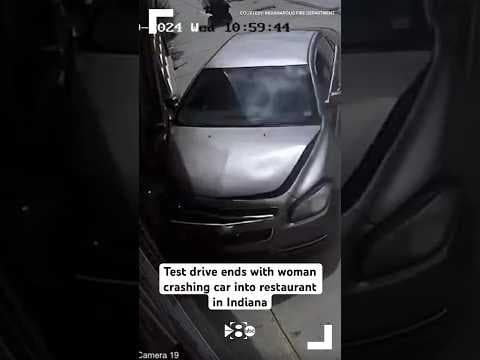 Test drive ends with woman crashing car into restaurant in Indiana