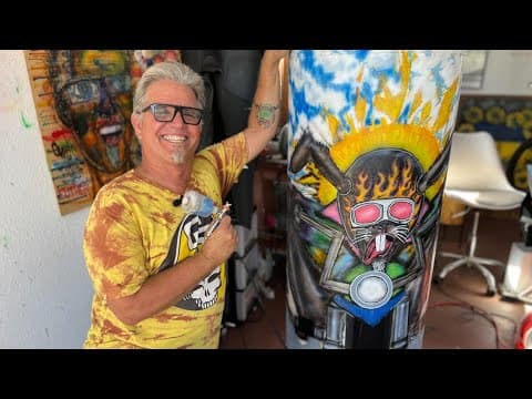 Artist Dave Kerr turns discarded water heaters into vibrant statements of love and inclusion