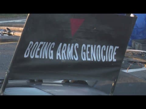 Police: 5 arrested following protest outside of Boeing facility in Heath