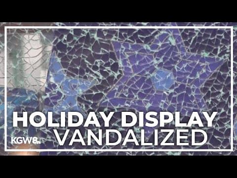 Holiday display in Portland shop vandalized