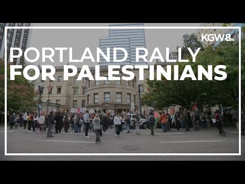 As conflict rages between Israel and Hamas, supporters of Palestine hold Portland rally