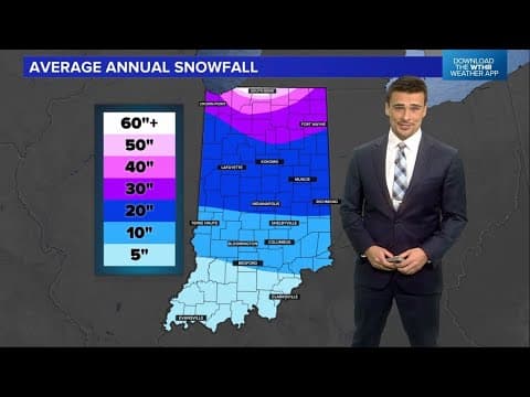How much snow to expect in the winter across Indiana