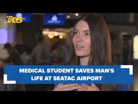 Med student saves man's life on tram at SeaTac Airport