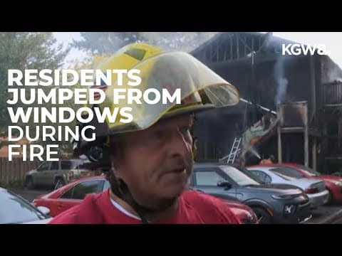 Multiple people jump from Portland apartment complex to escape fire