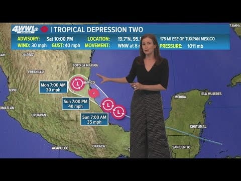 Tracking Tropical Depression Two: Could become Tropical Storm Barry