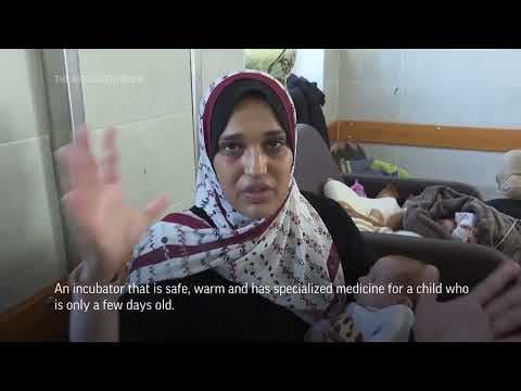 Babies in Gaza hospital forced to share incubators