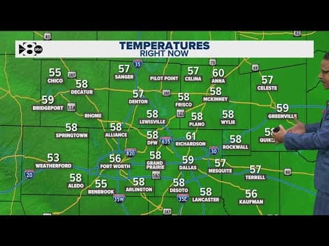 DFW Weather: Temperatures to reach the low 80s today