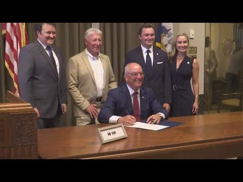 Governor John Bel Edwards prepares to give farewell address in Amite