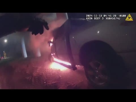 Body camera video shows Columbus officers rescuing driver from fiery crash on I-71