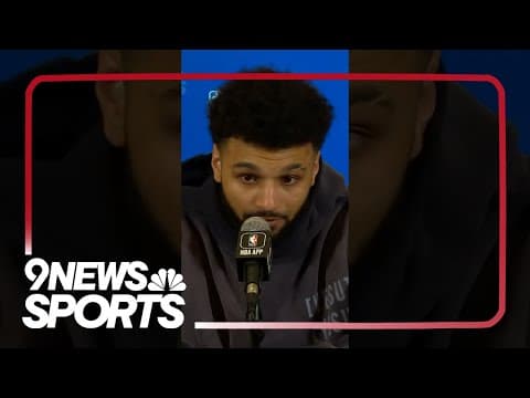 Nuggets guard Jamal Murray speaks after hitting Game 2-winning shot to beat Los Angeles Lakers