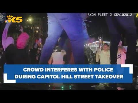 Crowd interferes with police response to illegal street racing event in Capitol Hill