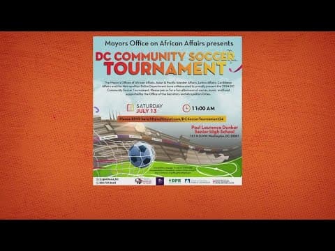 DC Community Soccer Tournament this Saturday
