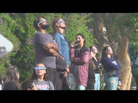 San Diegans gather for Ring of Fire eclipse at Fleet Science Center