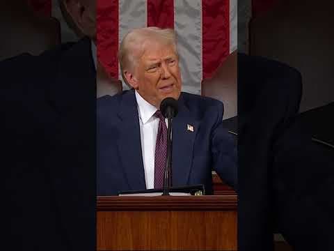 Trump declares 'America is back" as he opens his speech to a Joint Session of Congress #shorts