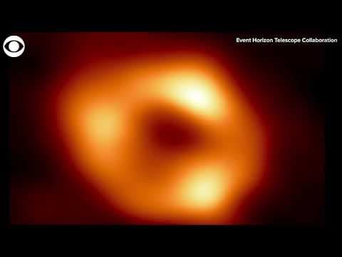 Astronomers release first image of supermassive black hole in center of galaxy