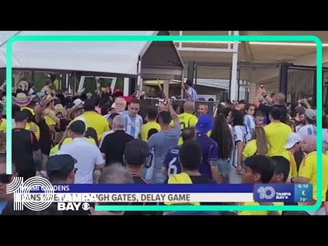 Fans break through gates at Copa America final, delaying game