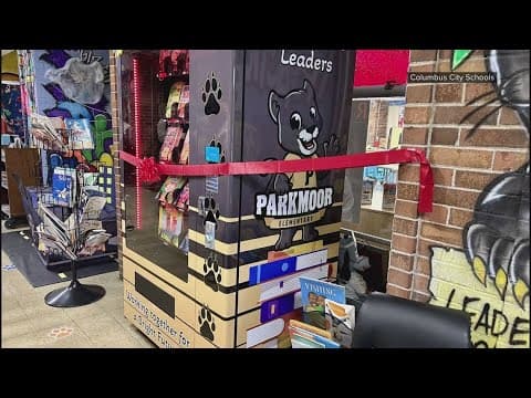 Columbus City Schools installs book vending machine for students at Parkmoor Elementary