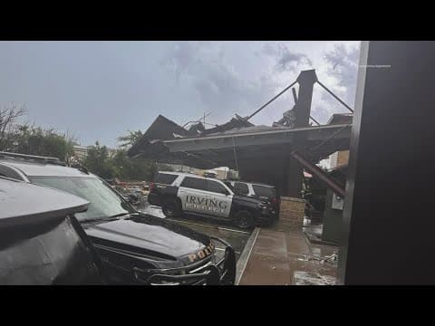 North Texas police station damaged in storm Saturday