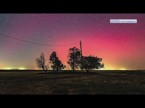 Northern Lights shine over Texas Panhandle