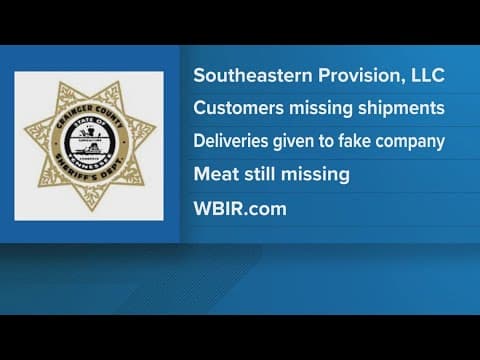 Fake shipping company steals $350K in beef from Tennessee plant