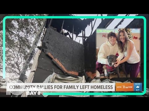 Community bands together to help family left homeless by fire
