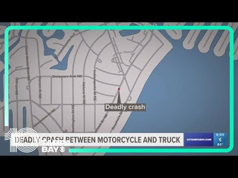 St. Pete Police investigating deadly crash between motorcycle and pickup truck