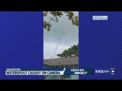 Galveston waterspout captured on video