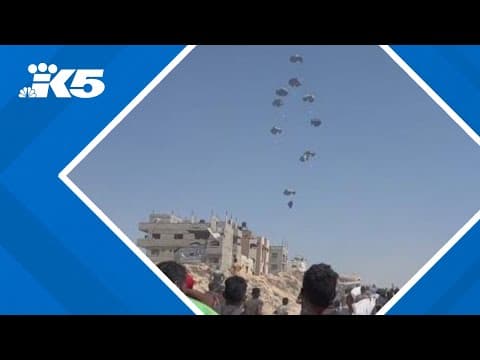 Humanitarian air drops happening in Gaza