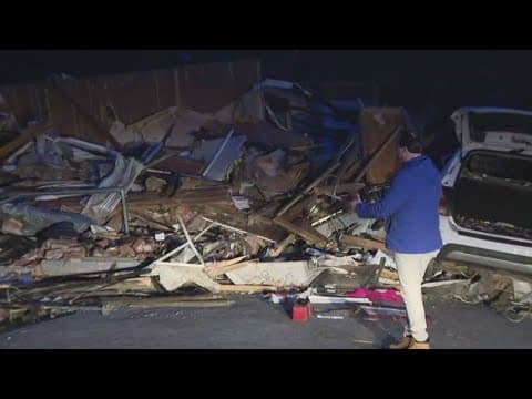 Here's a live look at some of the damage in Laurel County, KY after a reported tornado