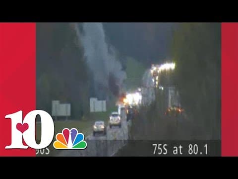 I-75 North closed in Loudon County after vehicle fire